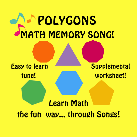 Polygons Math Memory SONG & Worksheet