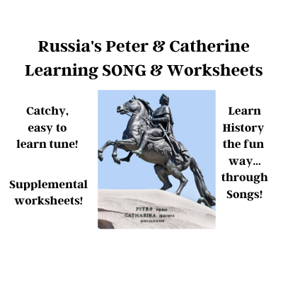 Russia's Peter and Catherine the Great History Learning SONG & Worksheets