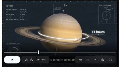 Saturn Science SONG, VIDEO, & Bonus Slides, Worksheets