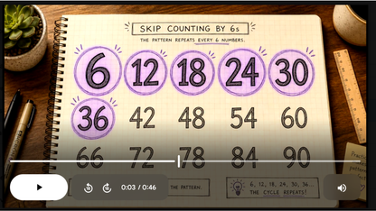 6’s Math SONG, VIDEO, & Bonus Slides, Extension Sheets