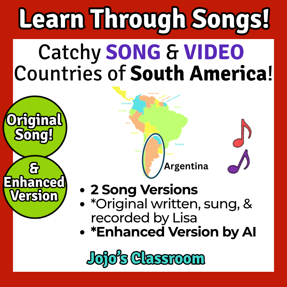 South America Geography Memory SONG, VIDEO, Maps & Bonuses!