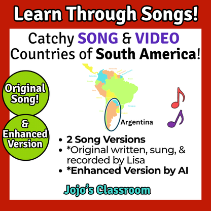 South America Geography Memory SONG, VIDEO, Maps & Bonuses!