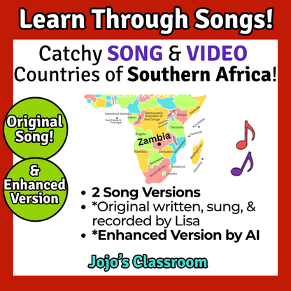 Southern Africa Geography Memory SONG, VIDEO, Maps & Bonuses!