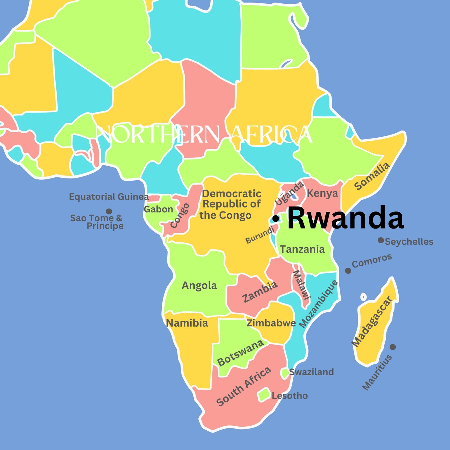 Southern Africa Geography Memory SONG, VIDEO, Maps & Worksheets