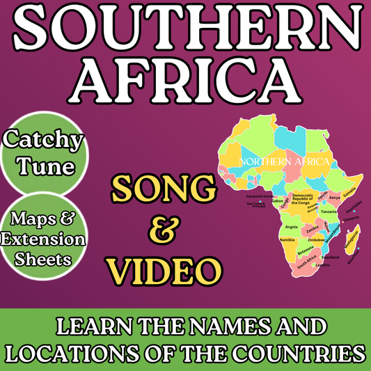 Southern Africa Geography Memory SONG, VIDEO, Maps & Bonuses!