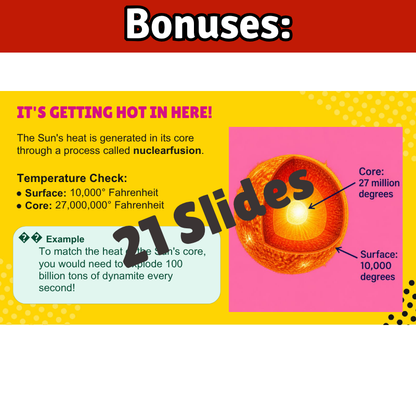The Sun Science SONG, VIDEO, & Bonus Slides, Worksheets