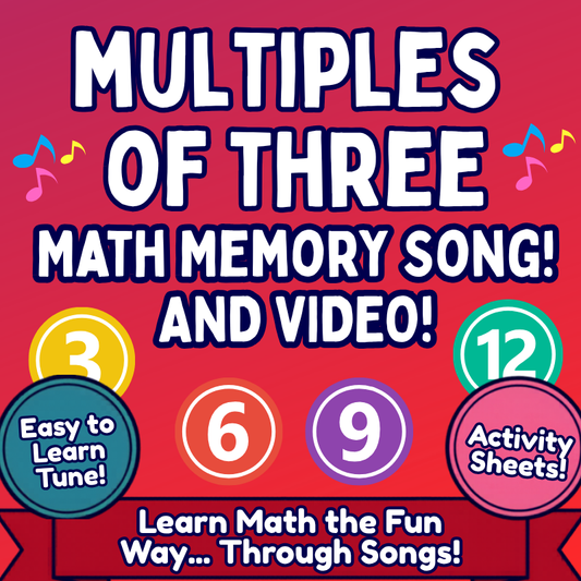 3’s Math SONG, VIDEO, & Bonus Slides, Extension Sheets