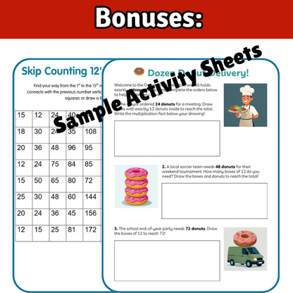 12’s Math SONG, VIDEO, & Bonus Slides, Extension Sheets