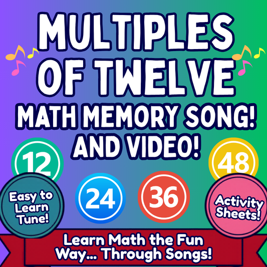 12’s Math SONG, VIDEO, & Bonus Slides, Extension Sheets