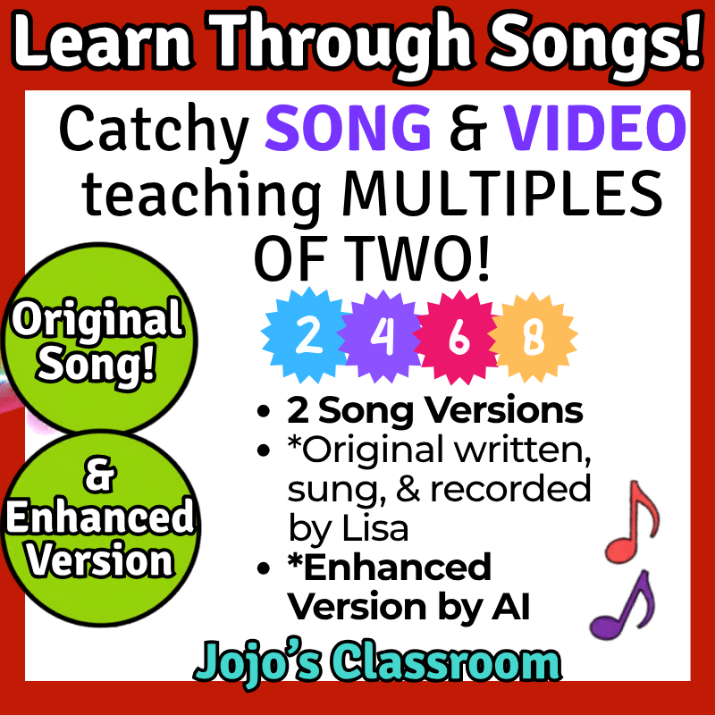 2's Math SONG, VIDEO, & Bonus Slides, Extension Sheets