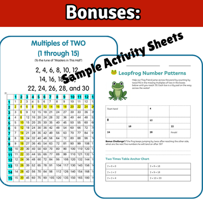 2's Math SONG, VIDEO, & Bonus Slides, Extension Sheets