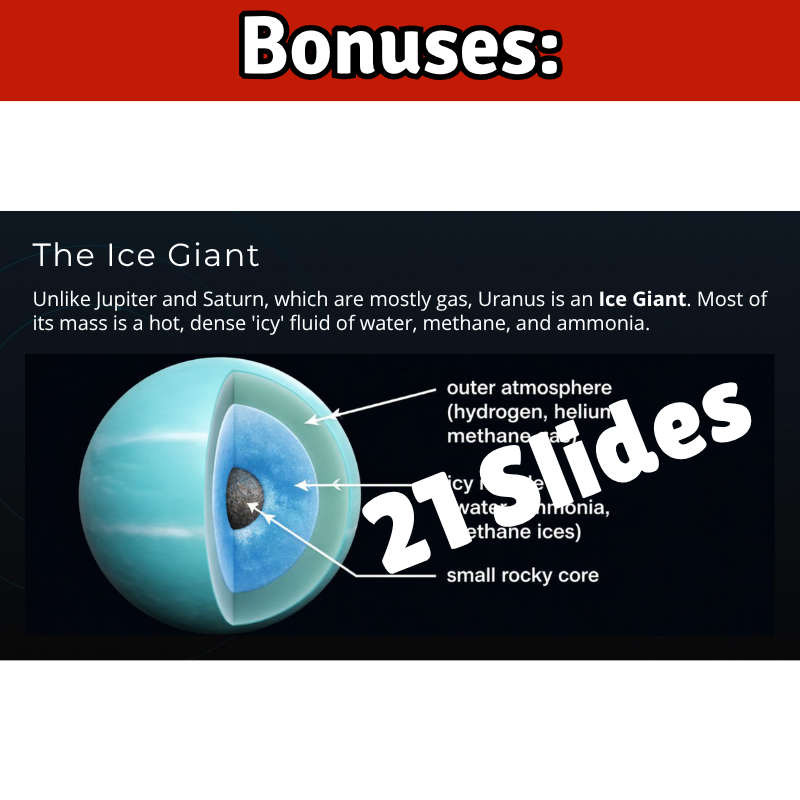 Uranus Science SONG, VIDEO, & Bonus Slides, Worksheets