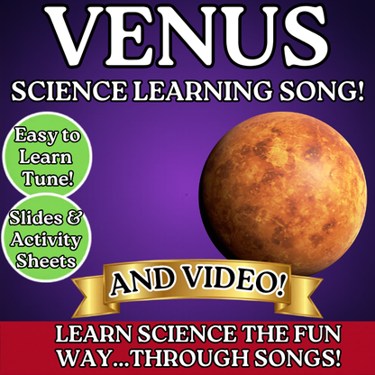 Venus Science SONG, VIDEO, & Bonus Slides, Worksheets