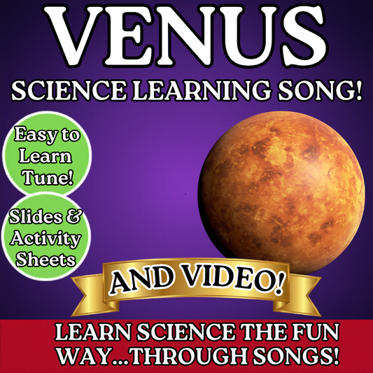 Venus Science SONG, VIDEO, & Bonus Slides, Worksheets