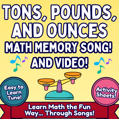 U.S. Customary Weight Math SONG, VIDEO, & Bonus Slides, Extension Sheets